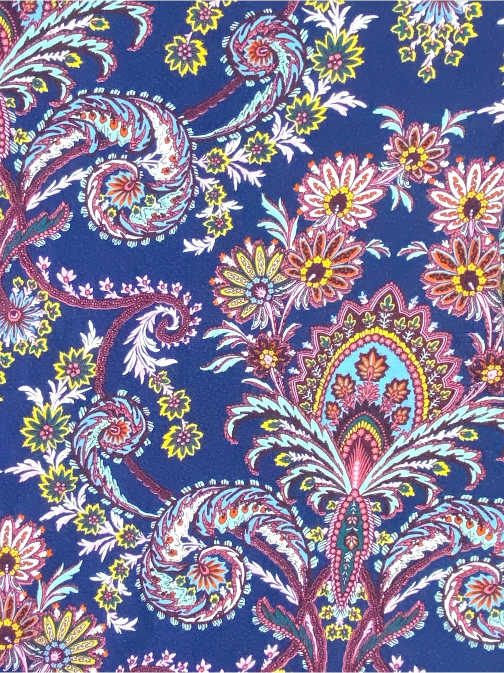 Talbots Imperial Floral Paisley T-Shirt Women's MP Long Sleeve Crew Neck Casual - Picture 4 of 10